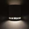 9" Wall Light-Bullets Bottom Border-Open Top Half Round-White-Indoor-Outdoor - Image 3