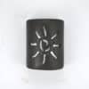 9" Wall Light-Ancient Sun-Closed Top (Dark Sky) Half Round-Black Suede-Indoor-Outdoor