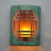 9" Wall Light-Mission Copper Cover-Closed Top (Dark Sky) Half Round-Raw Turquoise-Amber Mica-Indoor-Outdoor - Image 2