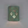 9" Wall Light-Kachina (4 pt)-Closed Top (Dark Sky) Half Round-Raw Turquoise-Indoor-Outdoor - Image 2