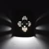 9" Wall Light-Kachina (4 pt)-Closed Top (Dark Sky) Half Round-Raw Turquoise-Indoor-Outdoor - Image 3