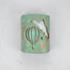 9" Wall Light-Pueblo Balloon-Closed Top (Dark Sky) Half Round-Raw Turquoise-Indoor-Outdoor