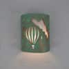 9" Wall Light-Pueblo Balloon-Closed Top (Dark Sky) Half Round-Raw Turquoise-Indoor-Outdoor - Image 2