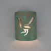 9" Wall Light-Roadrunner-Closed Top (Dark Sky) Half Round-Raw Turquoise-Indoor-Outdoor - Image 2