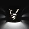 9" Wall Light-Roadrunner-Closed Top (Dark Sky) Half Round-Raw Turquoise-Indoor-Outdoor - Image 3