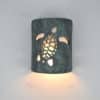 9" Wall Light-Ocean Turtle-Closed Top (Dark Sky) Half Round-Jasper-Indoor-Outdoor