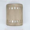 9" Wall Light-Crown Border-Open Top Half Round-Taupe Haze-Indoor-Outdoor