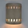 9" Wall Light-Crown Border-Open Top Half Round-Taupe Haze-Indoor-Outdoor - Image 2