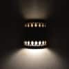 9" Wall Light-Crown Border-Open Top Half Round-Taupe Haze-Indoor-Outdoor - Image 3