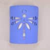 10" Wall Light-Dragonfly-Low Profile (ADA) Open Top Half Round-Feng Shui Blue-Indoor-Outdoor