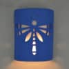 10" Wall Light-Dragonfly-Low Profile (ADA) Open Top Half Round-Feng Shui Blue-Indoor-Outdoor - Image 2