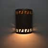 9" Wall Light-Greek Key-Closed Top (Dark Sky) Half Round-Tan Haze-Indoor-Outdoor - Image 2