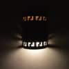 9" Wall Light-Greek Key-Closed Top (Dark Sky) Half Round-Tan Haze-Indoor-Outdoor - Image 3