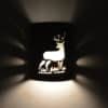 9" Wall Light-Deer-Open Top Half Round-Tin Roof Green-Indoor-Outdoor - Image 3
