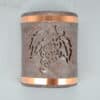 9" Wall Light-Grapes-Open Top Half Round-Copper Wash-Raw Copper Bands-Indoor-Outdoor