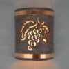 9" Wall Light-Grapes-Open Top Half Round-Copper Wash-Raw Copper Bands-Indoor-Outdoor - Image 2