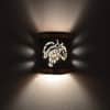 9" Wall Light-Grapes-Open Top Half Round-Copper Wash-Raw Copper Bands-Indoor-Outdoor - Image 3