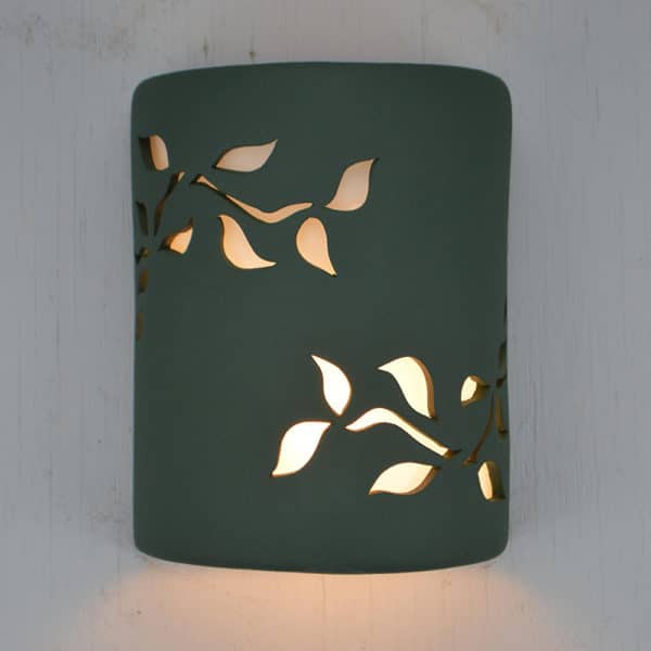 9" Wall Light-Ivy-Open Top Half Round-Tin Roof Green-Indoor-Outdoor - Image 2