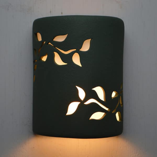9" Wall Light-Ivy-Open Top Half Round-Tin Roof Green-Indoor-Outdoor - Image 3
