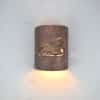 9" Wall Light-Loon-Open Top Half Round-Copper Wash-Indoor-Outdoor