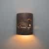 9" Wall Light-Loon-Open Top Half Round-Copper Wash-Indoor-Outdoor - Image 2