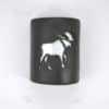 9" Wall Light-Moose-Open Top Half Round-Black-Indoor-Outdoor