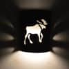 9" Wall Light-Moose-Open Top Half Round-Black-Indoor-Outdoor - Image 3