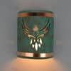 9" Wall Light-Phoenix-Open Top Half Round-Raw Turquoise- Raw Copper Bands-Indoor-Outdoor- - Image 2