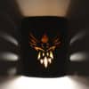 9" Wall Light-Phoenix-Open Top Half Round-Raw Turquoise-Amber Mica-Indoor-Outdoor - Image 3