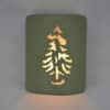9" Wall Light-Pine-Open Top Half Round-Olive Green-Indoor-Outdoor - Image 2