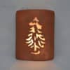 9" Wall Light-Pine-Open Top Half Round-Rusted Steel-Indoor-Outdoor - Image 2