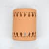 9" Wall Light-Crown Borders-Open Top Half Round-Brown- Indoor-Outdoor