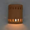9" Wall Light-Crown Borders-Open Top Half Round-Brown- Indoor-Outdoor - Image 2