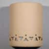 9" Wall Light-Tribal Drum-Open Top Half Round-Tan-Indoor-Outdoor