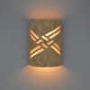 9" Wall Light-Weavings-Open Top Half Round-Silver Rocky Road-Indoor-Outdoor - Image 2