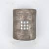 9" Wall Light-Blocks-Open Top Half Round-Coffee Mica-Indoor-Outdoor