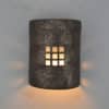 9" Wall Light-Blocks-Open Top Half Round-Coffee Mica-Indoor-Outdoor - Image 2