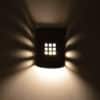 9" Wall Light-Blocks-Open Top Half Round-Coffee Mica-Indoor-Outdoor - Image 3