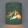 9" Wall Light-Peaks-Closed Top (Dark Sky) Half Round-Raw Turquoise-Indoor-Outdoor - Image 2