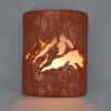 9" Wall Light-Peaks-Closed Top (Dark Sky) Half Round-Red Mica-Indoor-Outdoor - Image 2