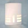 9" Wall Light-Rialto-Open Top Half Round-White-Indoor-Outdoor