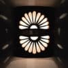 9" Wall Light-Double Fan w/Middle Brushed and Sealed Copper Band-Open Top Half Round-Copper Patina-Indoor-Outdoor - Image 3