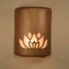 9" Wall Light-Lotus Flower-Open Top Half Round-Terracotta Haze-Indoor-Outdoor - Image 2