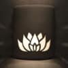 9" Wall Light-Lotus Flower-Open Top Half Round-White-Indoor-Outdoor - Image 2