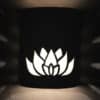 9" Wall Light-Lotus Flower-Open Top Half Round-White-Indoor-Outdoor - Image 3