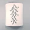 9" Wall Light-Ristra-Open Top Half Round-White-Indoor-Outdoor