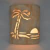 9" Wall Light-Paradise Palm-Open Top Half Round-Sandstone-Indoor-Outdoor - Image 2
