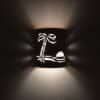 9" Wall Light-Paradise Palm-Open Top Half Round-Sandstone-Indoor-Outdoor - Image 3