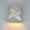 9" Wall Light-Weavings-Open Top Half Round-Gray Tone-Indoor-Outdoor