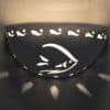 Small Bowl Sconce-Angel Fish w/Waves Border-White-Indoor Uplight - Image 2